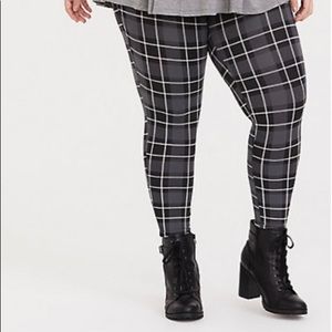 NWT Torrid Grey Plaid Premium Legging 3X